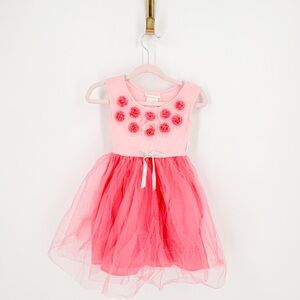 Charming Pink Floral Kids Dress